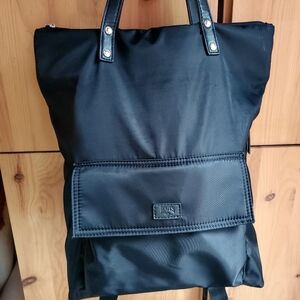 Roots Black Nylon Backpack